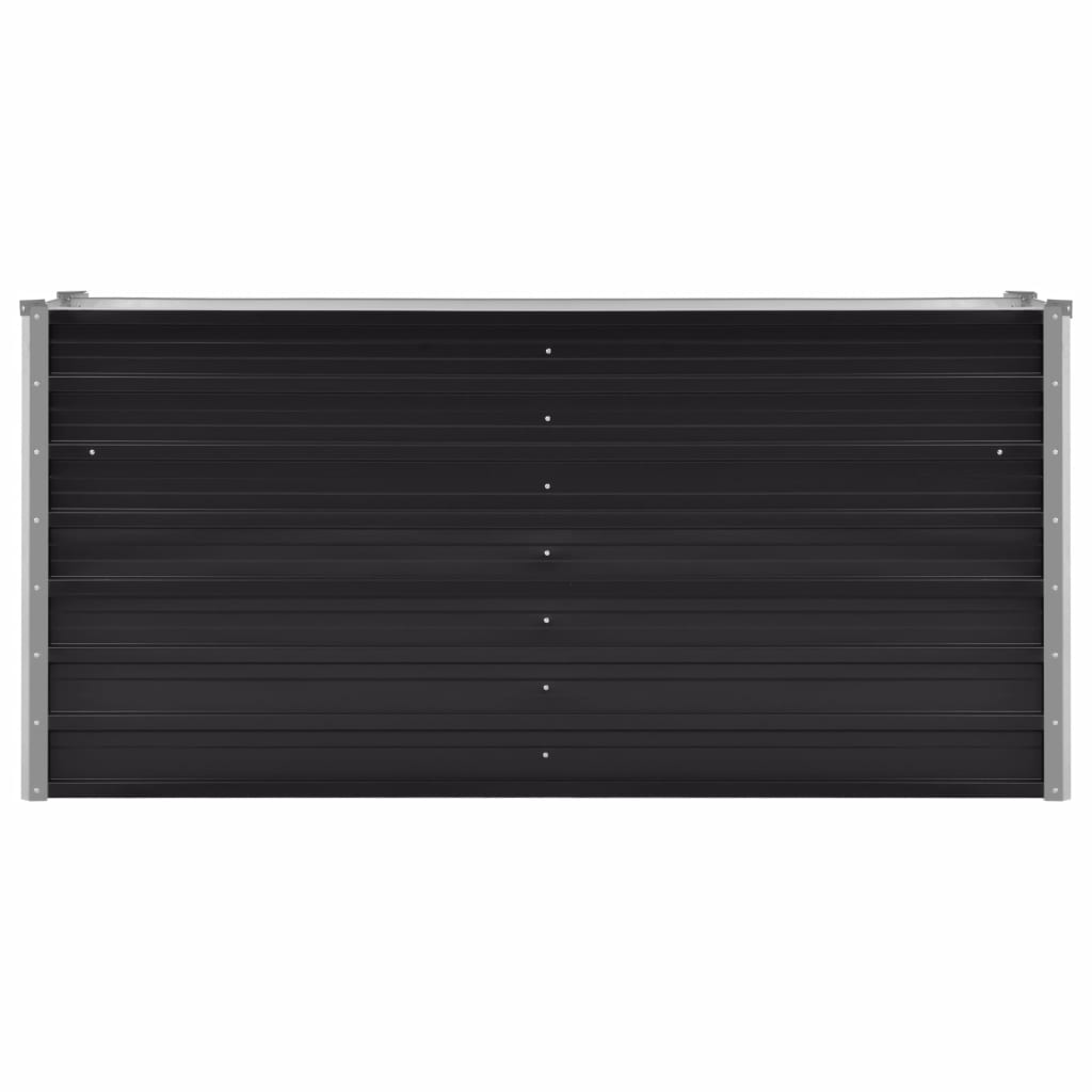 Garten-Hochbeet Anthrazit 160 x 40 x 77 cm Verzinkter Stahl