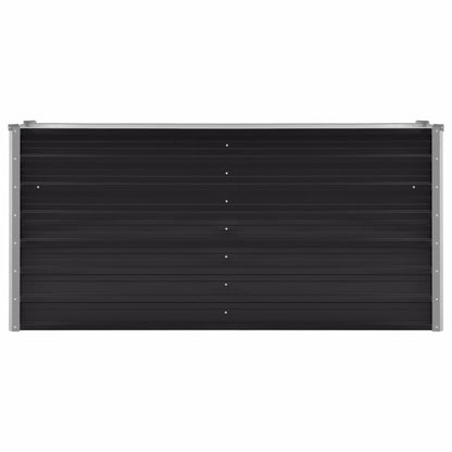 Garten-Hochbeet Anthrazit 160 x 40 x 77 cm Verzinkter Stahl