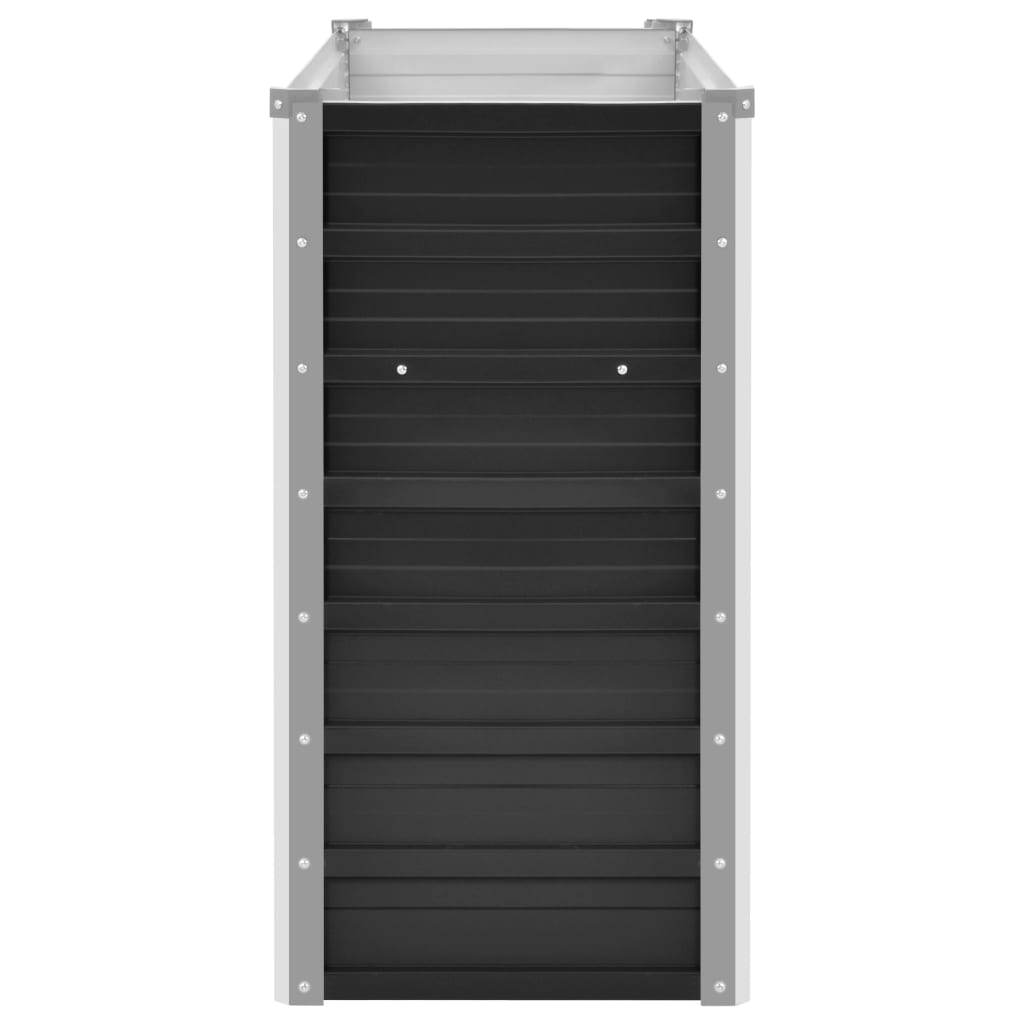 Garten-Hochbeet Anthrazit 160 x 40 x 77 cm Verzinkter Stahl