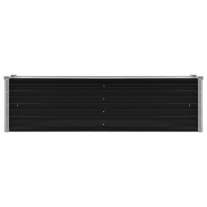 Garten-Hochbeet Anthrazit 160 x 40 x 45 cm Verzinkter Stahl