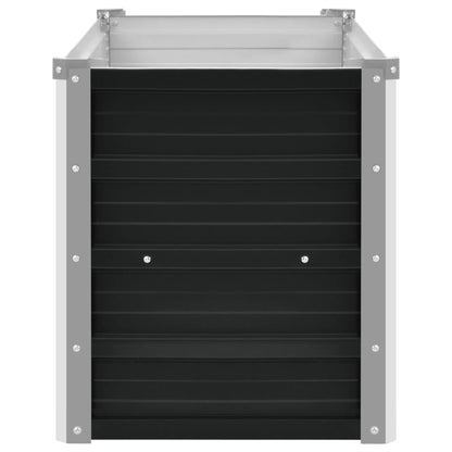 Garten-Hochbeet Anthrazit 160 x 40 x 45 cm Verzinkter Stahl