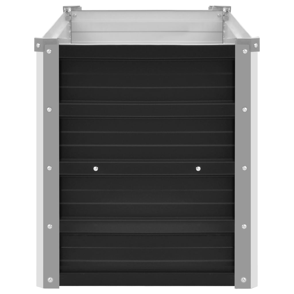 Garten-Hochbeet Anthrazit 100 x 40 x 45 cm Verzinkter Stahl