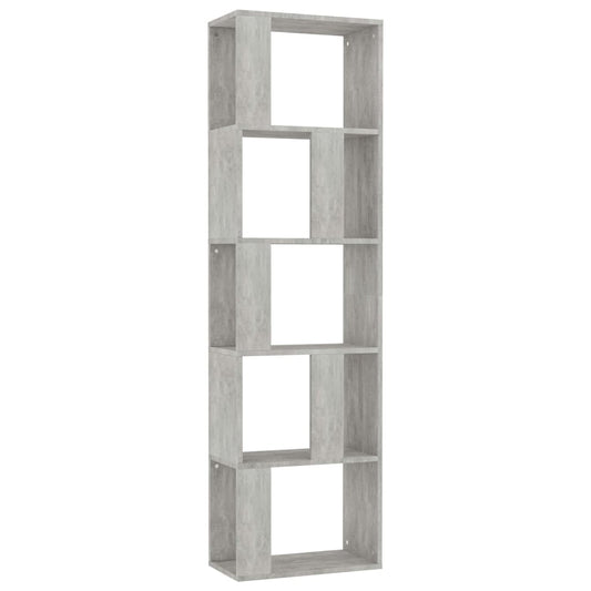 Bücherregal/Raumteiler Betongrau 45x24x159 cm Holzwerkstoff