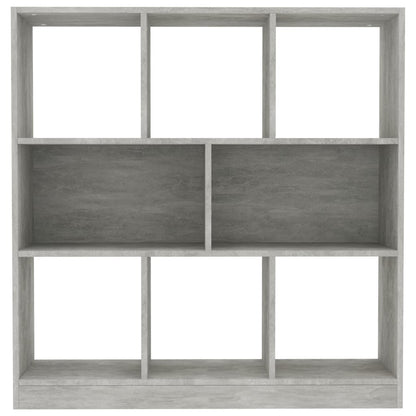 Bücherregal Betongrau 97,5x29,5x100 cm Holzwerkstoff