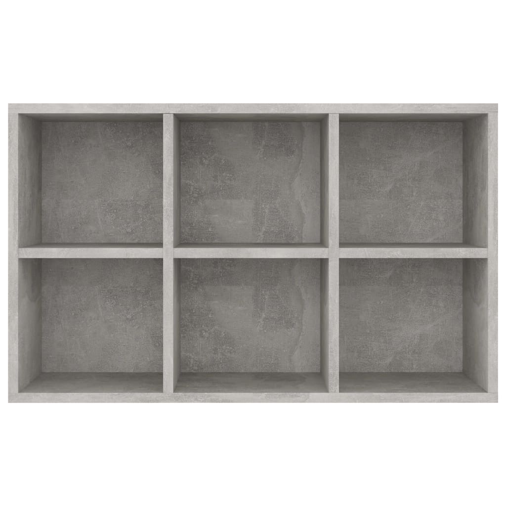 Bücherregal/Sideboard Betongrau 66x30x98 cm Holzwerkstoff
