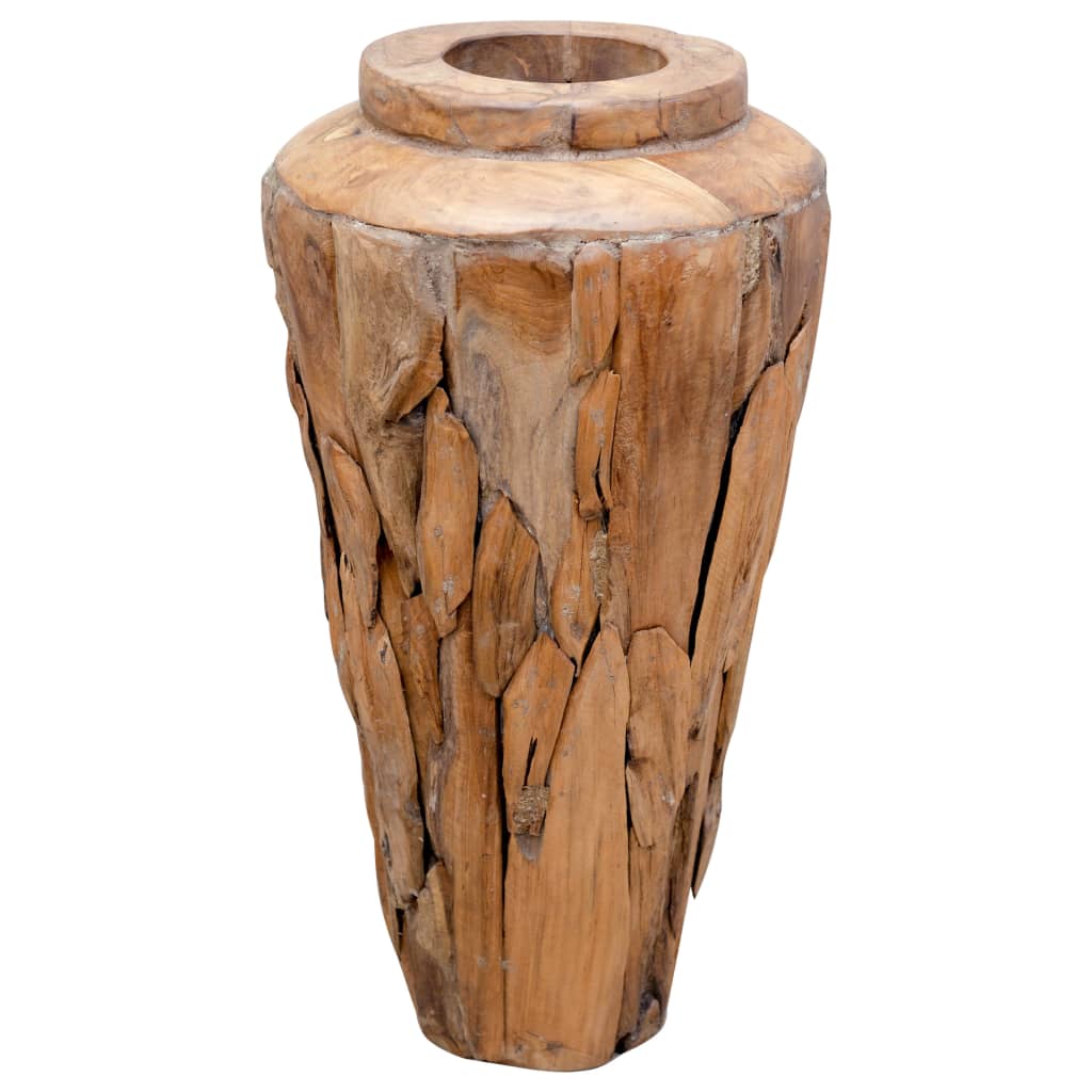 Deko-Vase 40 x 60 cm Massivholz Teak