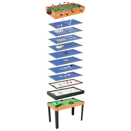 15-in-1 Multigame-Tisch 121×61×82cm Ahorn