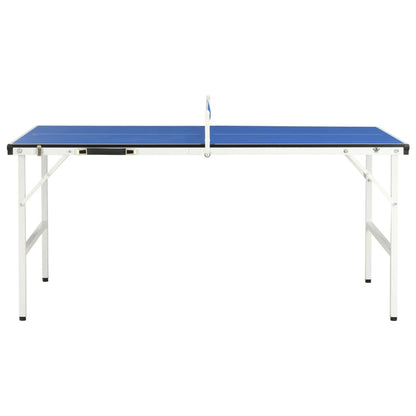5-Fuß-Ping-Pong-Tisch mit Netz 152 x 76 x 66 cm Blau