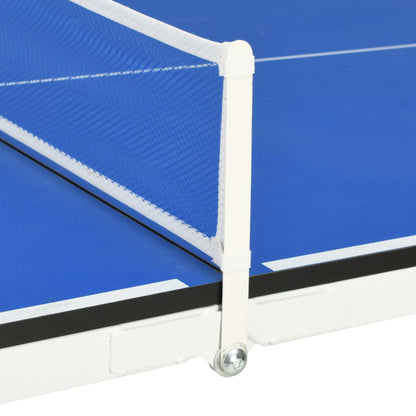 5-Fuß-Ping-Pong-Tisch mit Netz 152 x 76 x 66 cm Blau