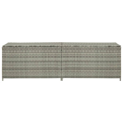 Gartenbox Poly Rattan 200x50x60 cm Grau