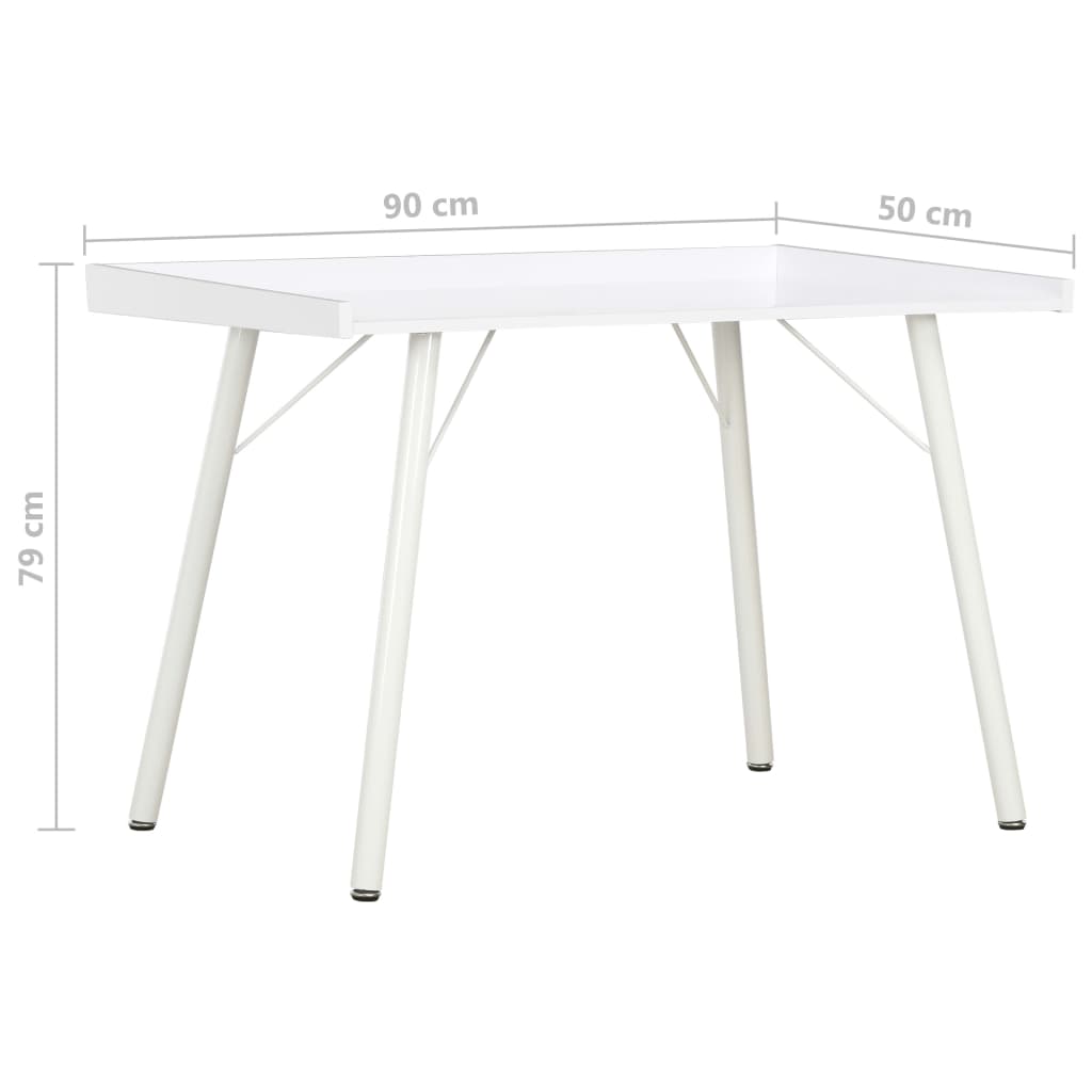 Schreibtisch Weiß 90×50×79 cm