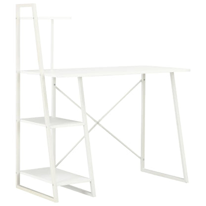 Schreibtisch mit Regaleinheit Weiß 102×50×117 cm