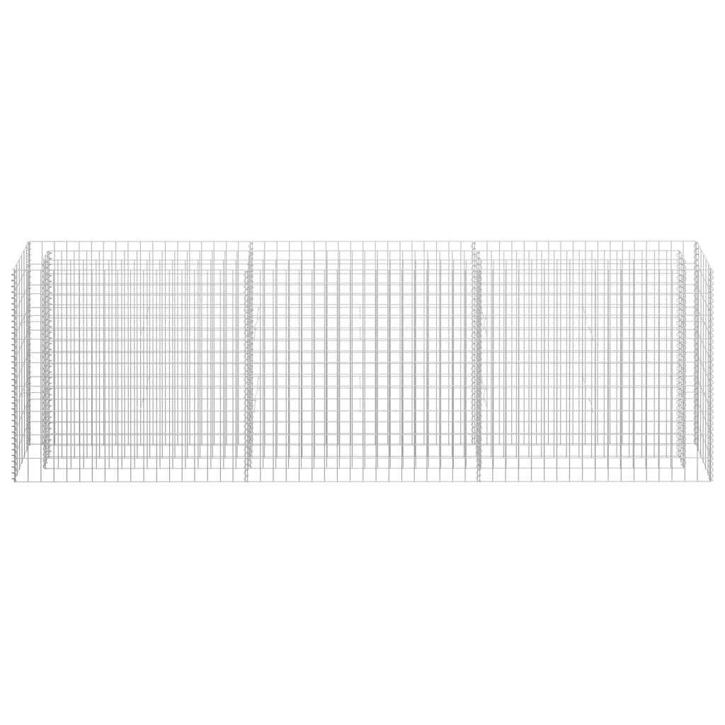 Gabionen-Hochbeet Verzinkter Stahl 270 x 30 x 90 cm