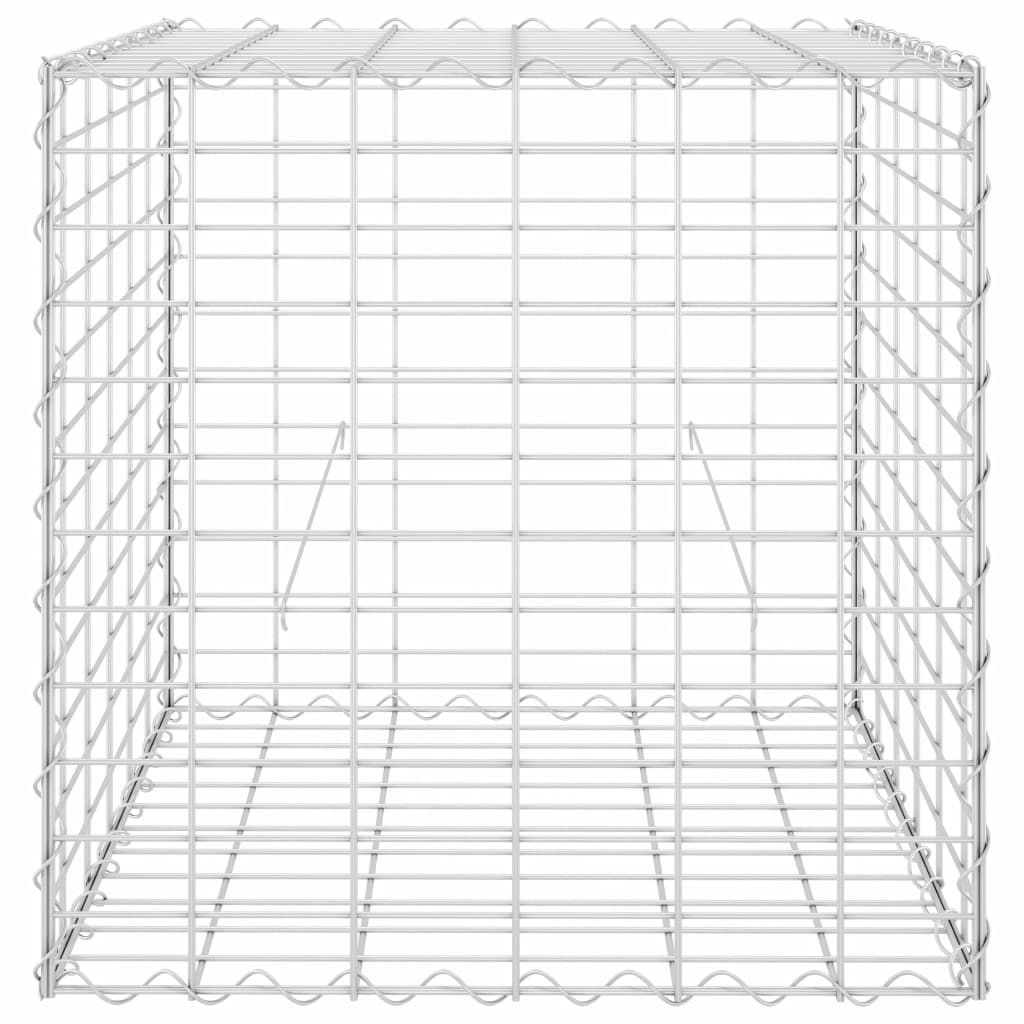 Würfel-Gabionen-Hochbeet Stahldraht 60x60x60 cm