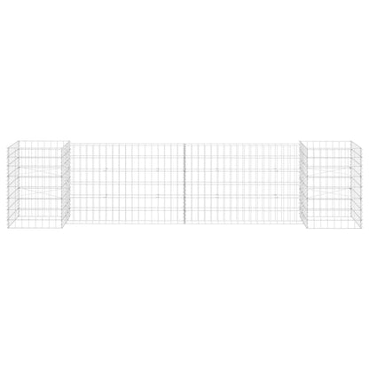 H-förmiger Gabionen-Pflanzkorb Stahldraht 260x40x60 cm