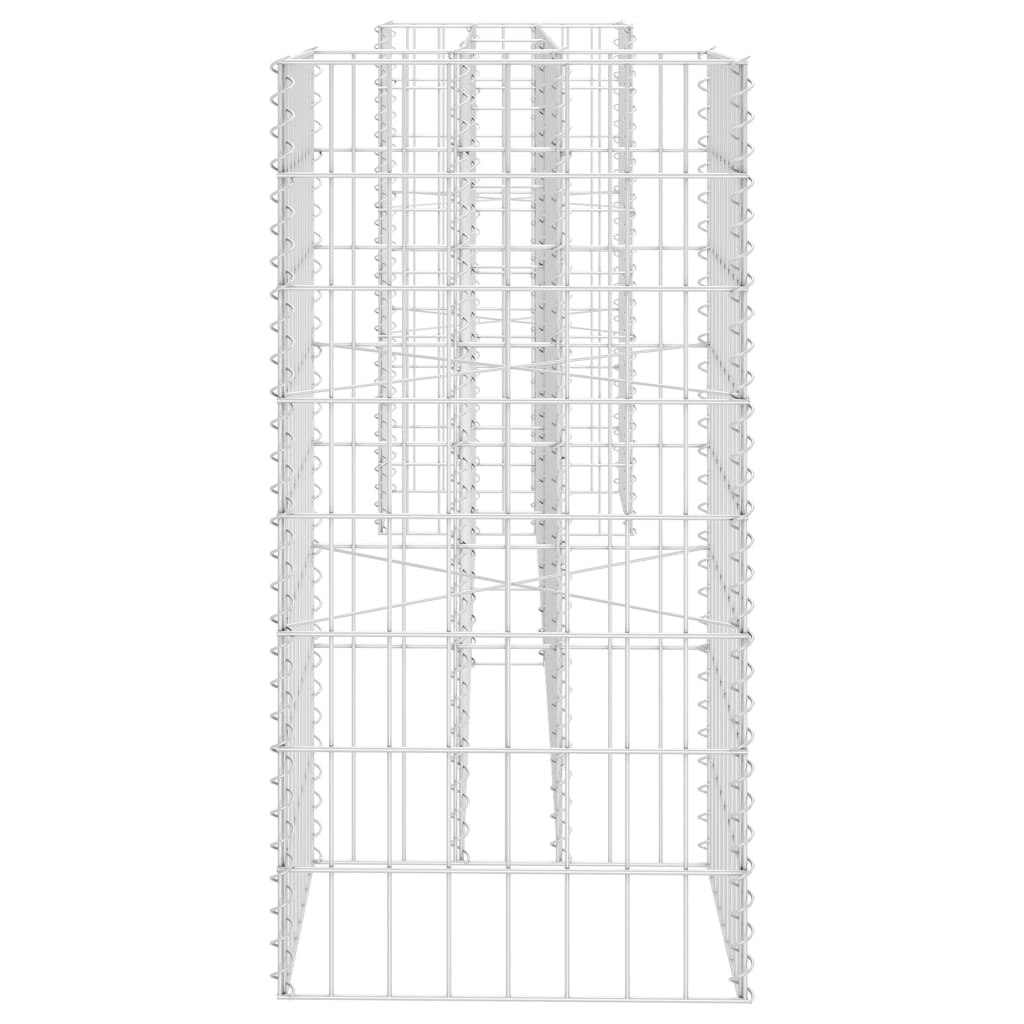H-förmiger Gabionen-Pflanzkorb Stahldraht 260x40x80 cm