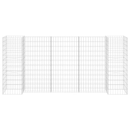H-förmiger Gabionen-Pflanzkorb Stahldraht 260x40x120 cm
