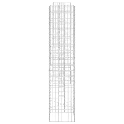 H-förmiger Gabionen-Pflanzkorb Stahldraht 260x40x180 cm