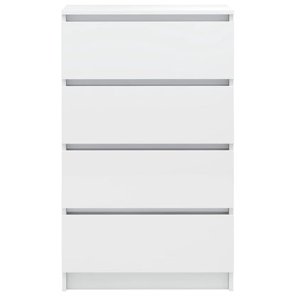 Sideboard Hochglanz-Weiß 60x35x98,5 cm Holzwerkstoff