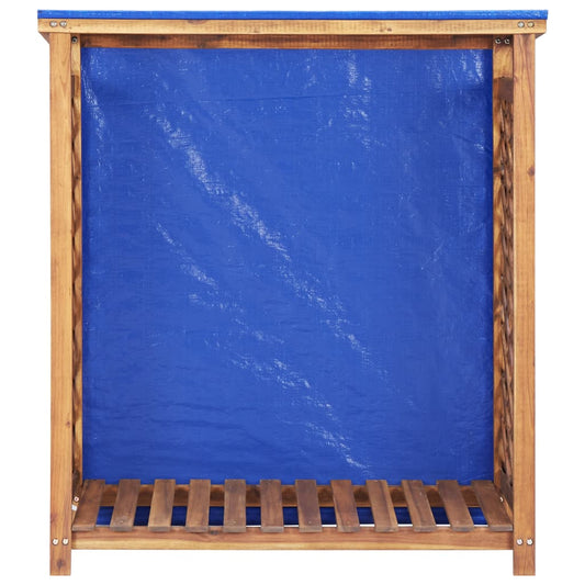 Kaminholzregal 105x38x115 cm Akazie Massivholz