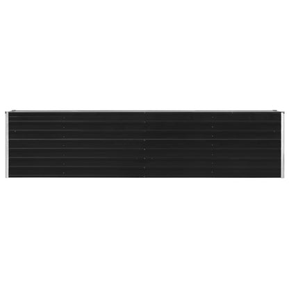 Hochbeet 320 x 40 x 77 cm Verzinkter Stahl Anthrazit