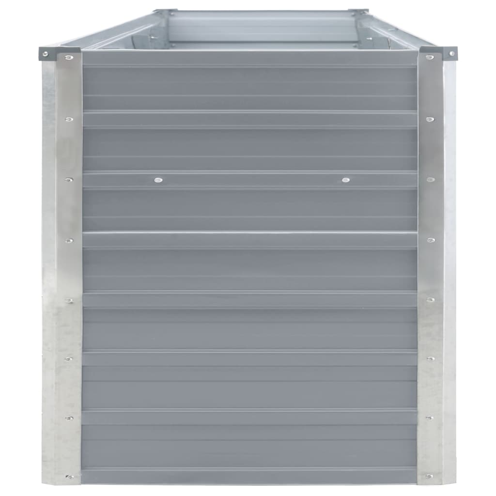 Garten-Hochbeet Verzinkter Stahl 320×40×45 cm Grau