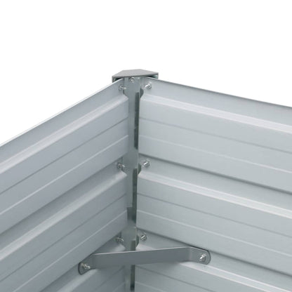 Garten-Hochbeet Verzinkter Stahl 320×40×45 cm Grau