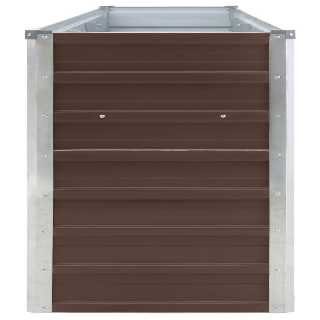 Garten-Hochbeet Verzinkter Stahl 320×40×45 cm Braun