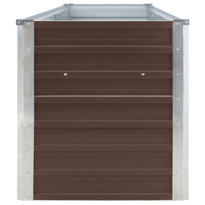 Garten-Hochbeet Verzinkter Stahl 320×40×45 cm Braun