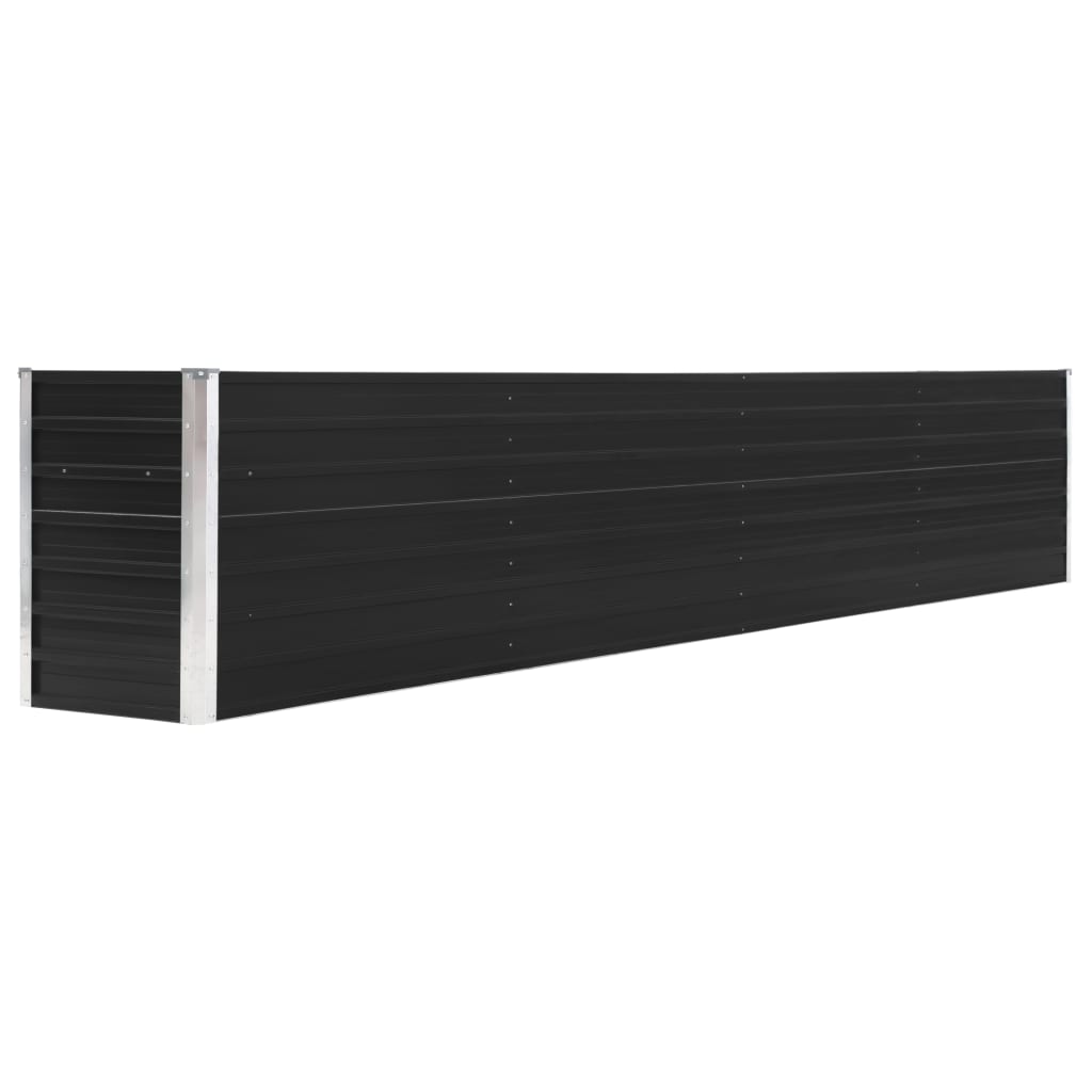 Garten-Hochbeet Verzinkter Stahl 320×40×45 cm Anthrazit