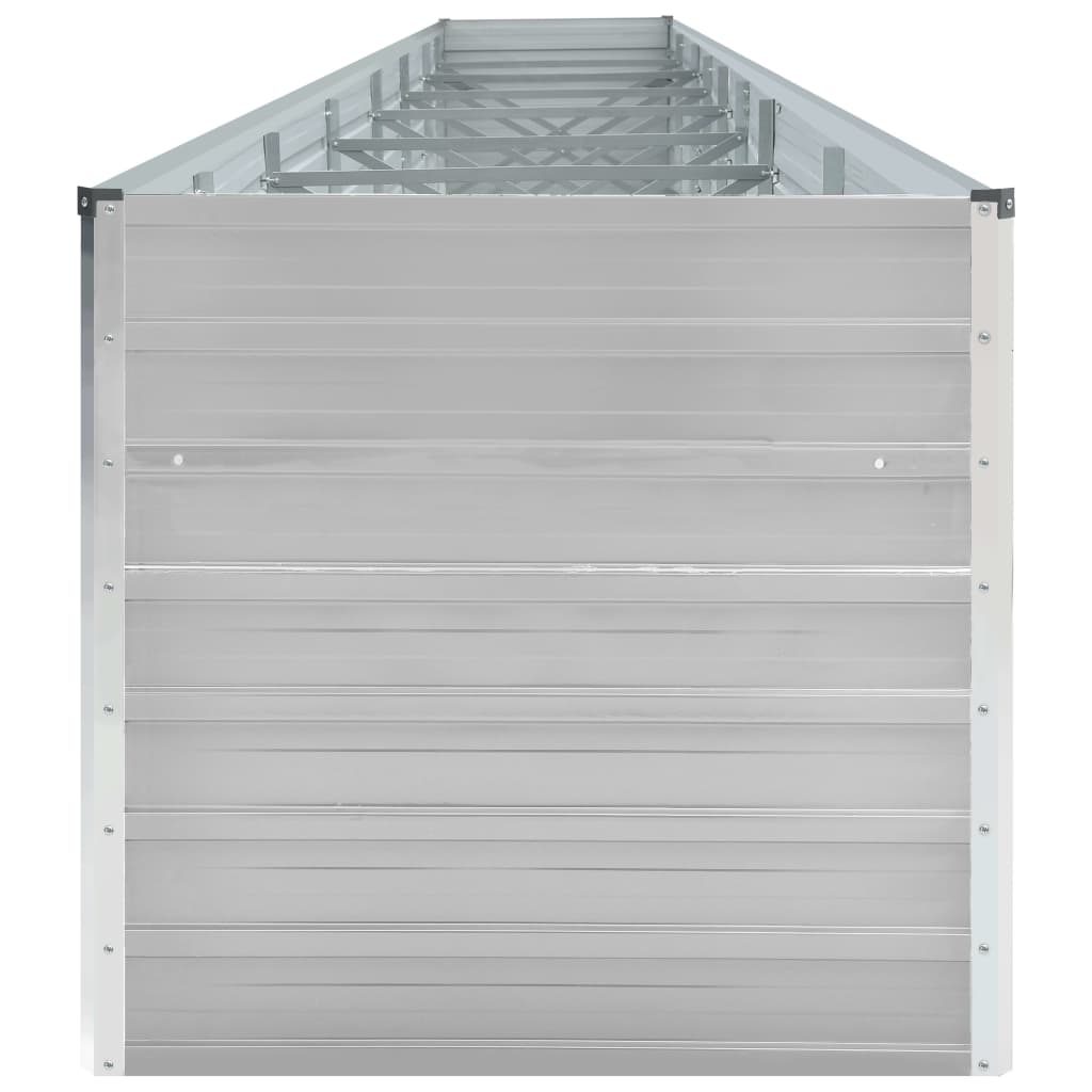 Garten-Hochbeet Verzinkter Stahl 600x80x45 cm Grau
