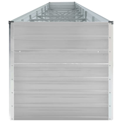 Garten-Hochbeet Verzinkter Stahl 600x80x45 cm Grau