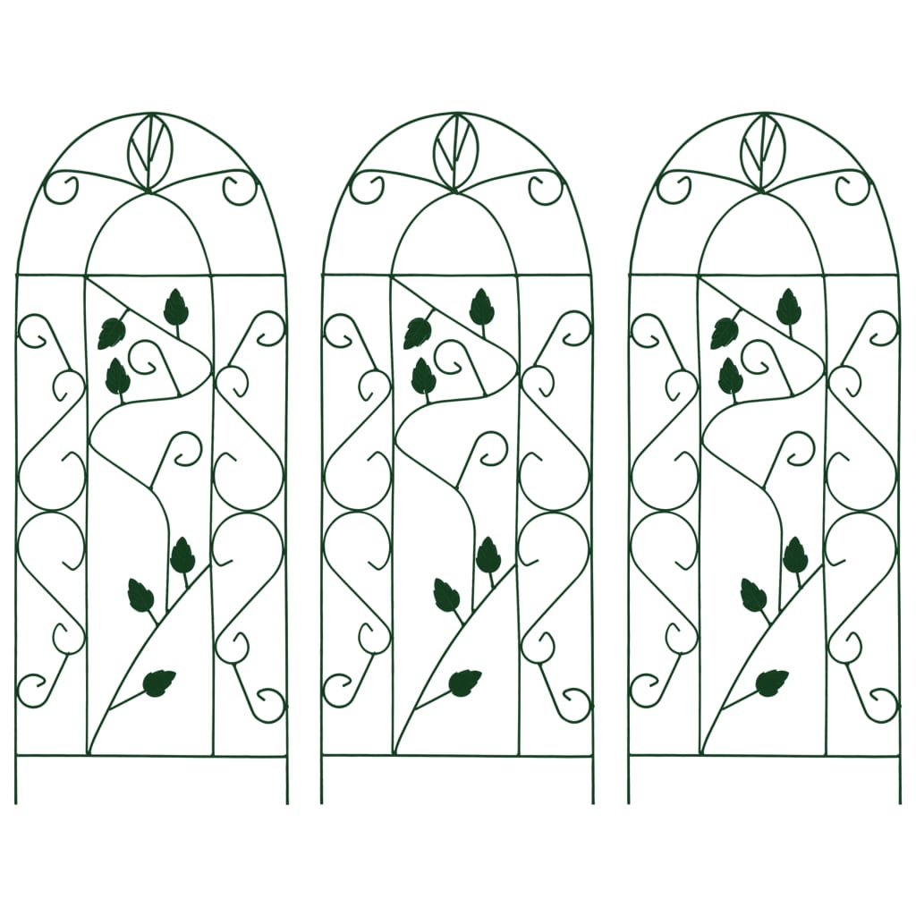 Rankgitter 3 Stk. Schwarz 40×100 cm Eisen