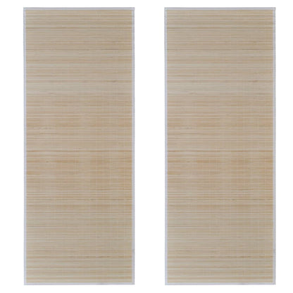 Bambusteppiche 2 Stk. Rechteckig Natur 120x180 cm