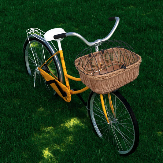 Fahrrad-Frontkorb mit Deckel 50×45×35 cm Naturweide