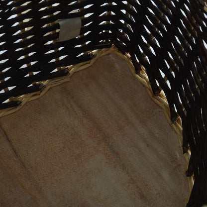 Holzkorb mit Trageriemen 57 x 51 x 69 cm Natur Weide