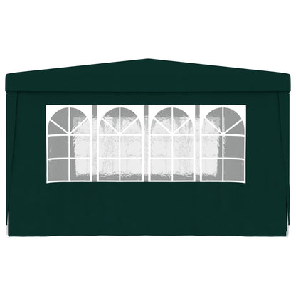 Profi-Partyzelt mit Seitenwänden 4×4 m Grün 90 g/m²