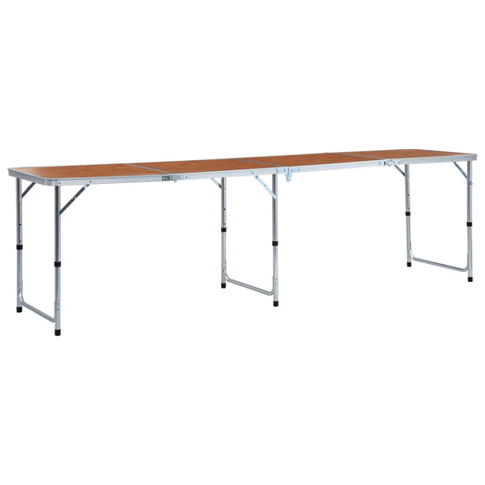 Klappbarer Campingtisch Aluminium 240 x 60 cm