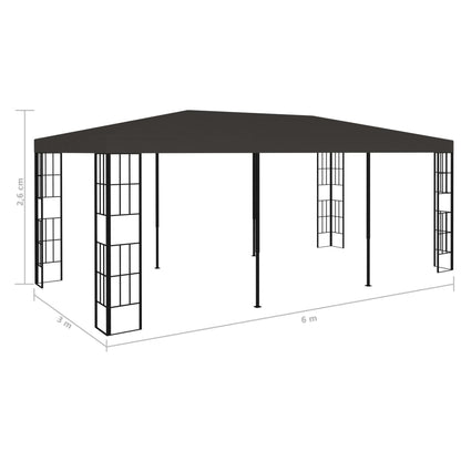 Pavillon 3x6 m Anthrazit