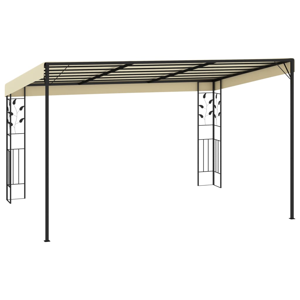 Wand-Pavillon 4x3x2,5 m Cremeweiß