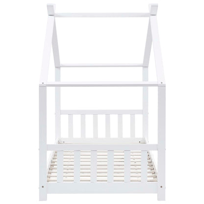 Kinder-Bettgestell Weiß Massivholz Kiefer 90 x 200 cm