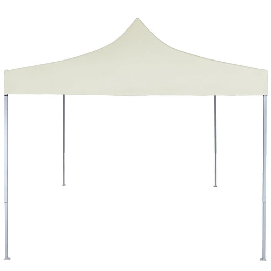 Profi-Partyzelt Faltbar 2×2 m Stahl Creme