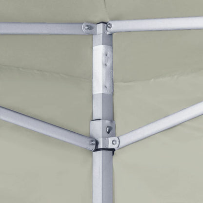 Profi-Partyzelt Faltbar mit 2 Seitenwänden 2×2m Stahl Creme