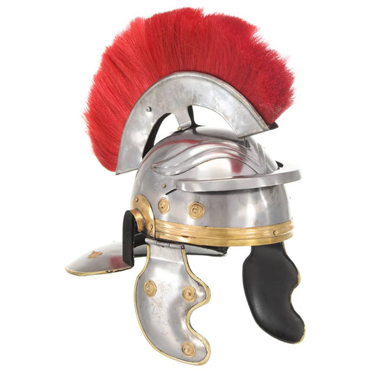 Römischer Soldaten-Helm Antik Replik für LARP Silbern Stahl