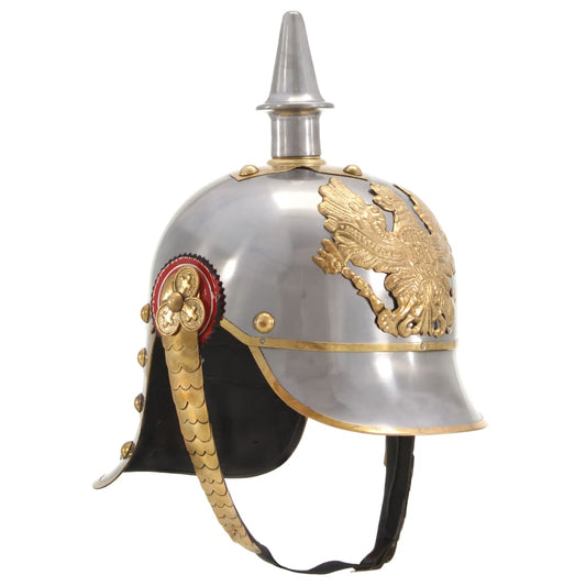 Deutscher Preußischer Helm Antik Replik LARP Silbern Stahl