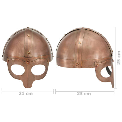 Wikinger-Helm Antik Replik LARP Kupfern Stahl