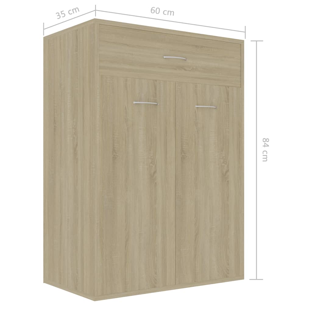 Schuhschrank Sonoma-Eiche 60x35x84 cm Holzwerkstoff