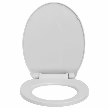 Toilettensitz mit Absenkautomatik Hellgrau Oval