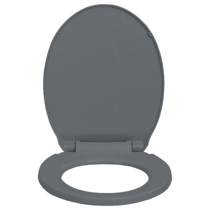 Toilettensitz mit Absenkautomatik Grau Oval