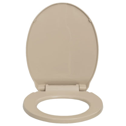 Toilettensitz mit Absenkautomatik Quick-Release Beige Oval